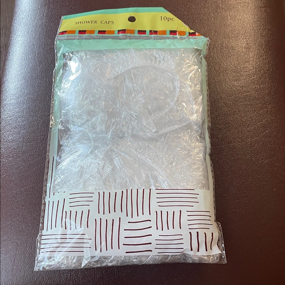 10 DISPOSABLE CLEAR SHOWER CAPS